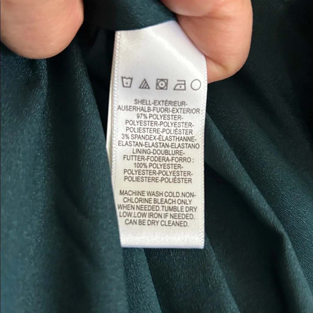 Dress The Population Alina Crepe Fit and Flare  Dress Pine - Image 11