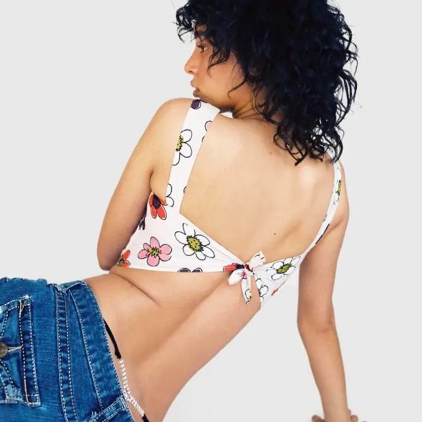 Miaou Tati Scarf Top In Crayola Floral Print Size Large - Image 2