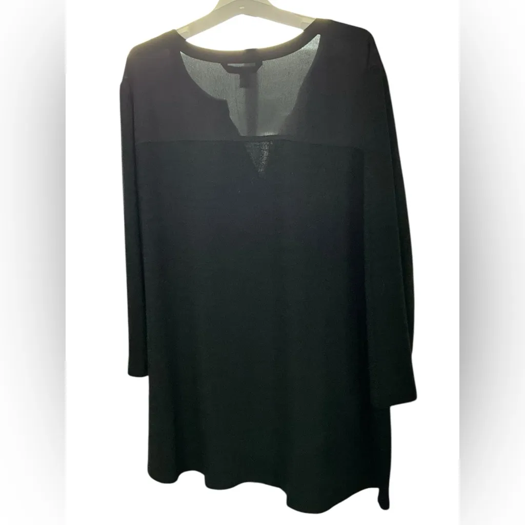 41 Hawthorn Charcoal Split Neck Blouse Black Size XXL - Image 3