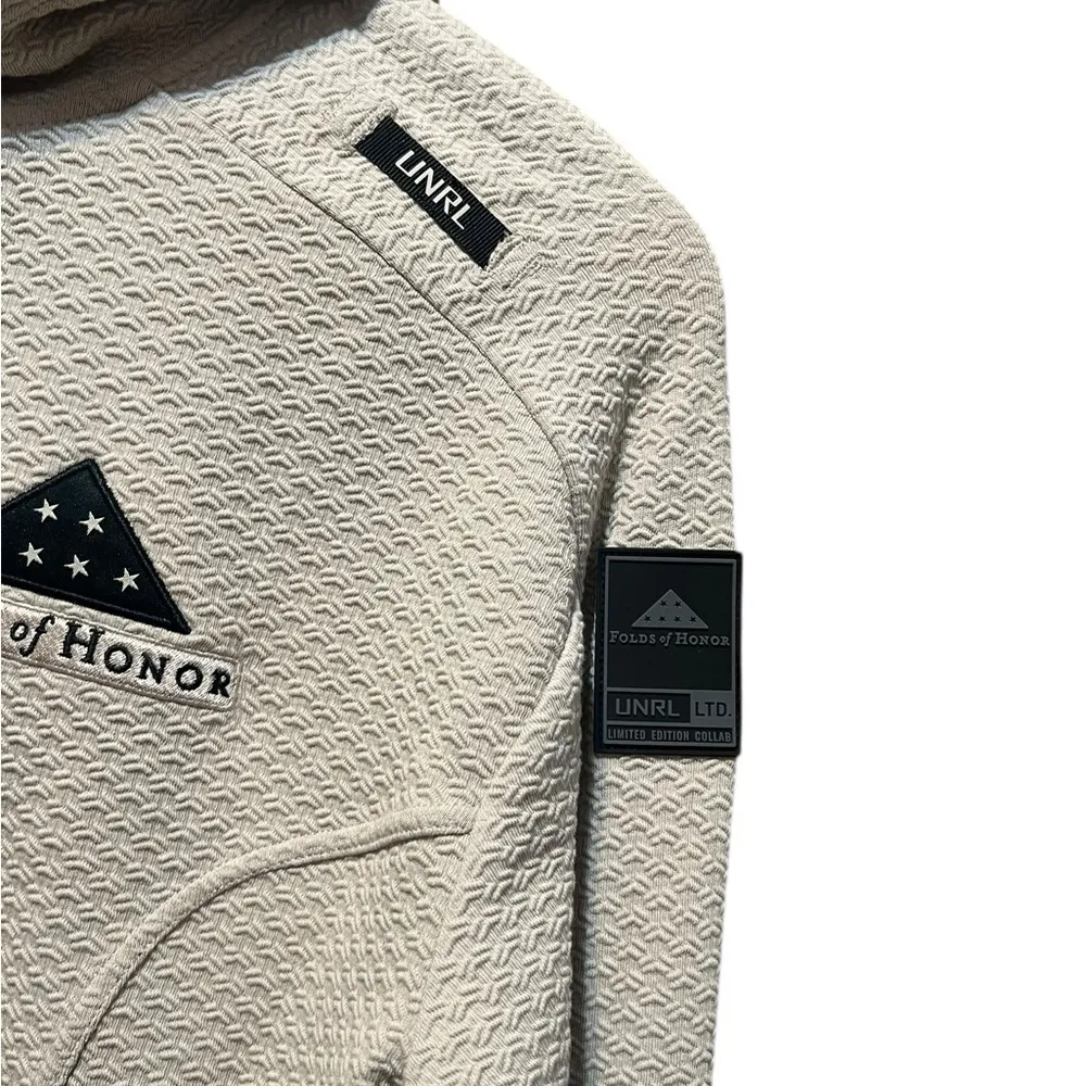 UNRL X FOLDS OF HONOR LTD. ASCEND HOODIE in Sand Size Medium Tan - Image 7