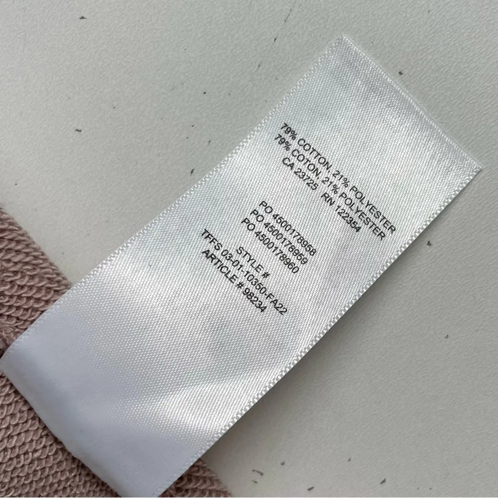 Aritzia TNA Bralette Sports Bra Soft Terry Fleece Knit Unlined Beige Tan Neutral - Image 6