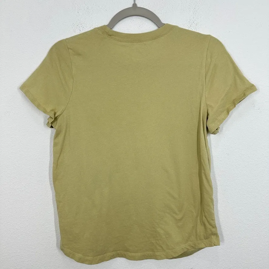 Madewell Softfade Cotton Basic Crewneck T Shirt Light Olive Green Size Medium - Image 6