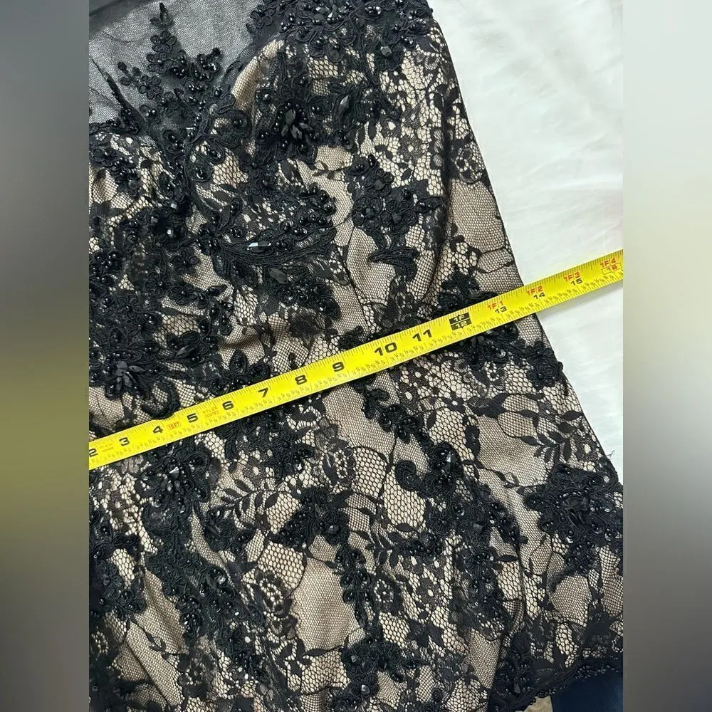 Aspeed Lace Formal Beaded Long Tulle Dress Size S - Image 6