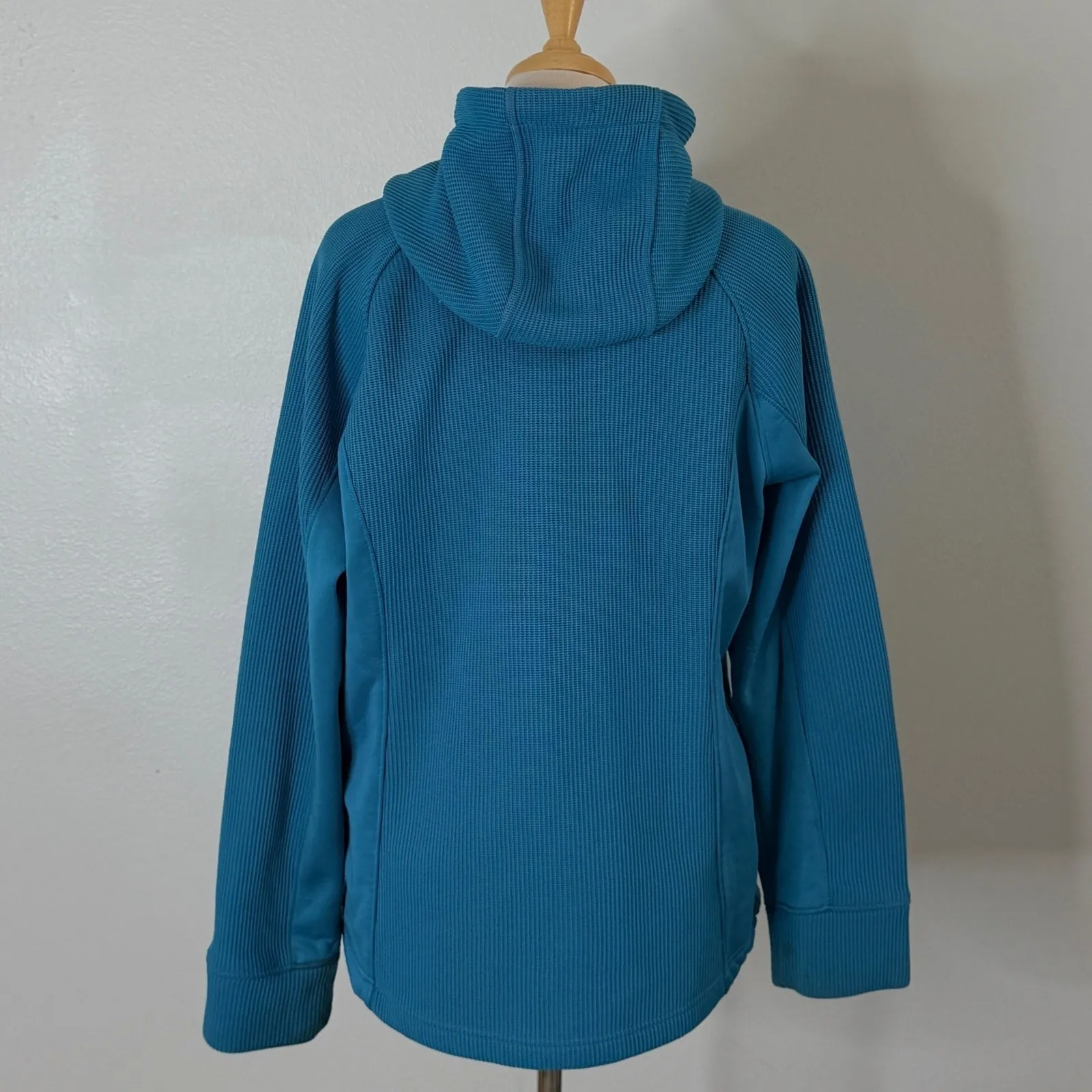 Swiss Tech Women's Sz XL Waffle Knit Tech Fleece Hooded Jacket - Image 2