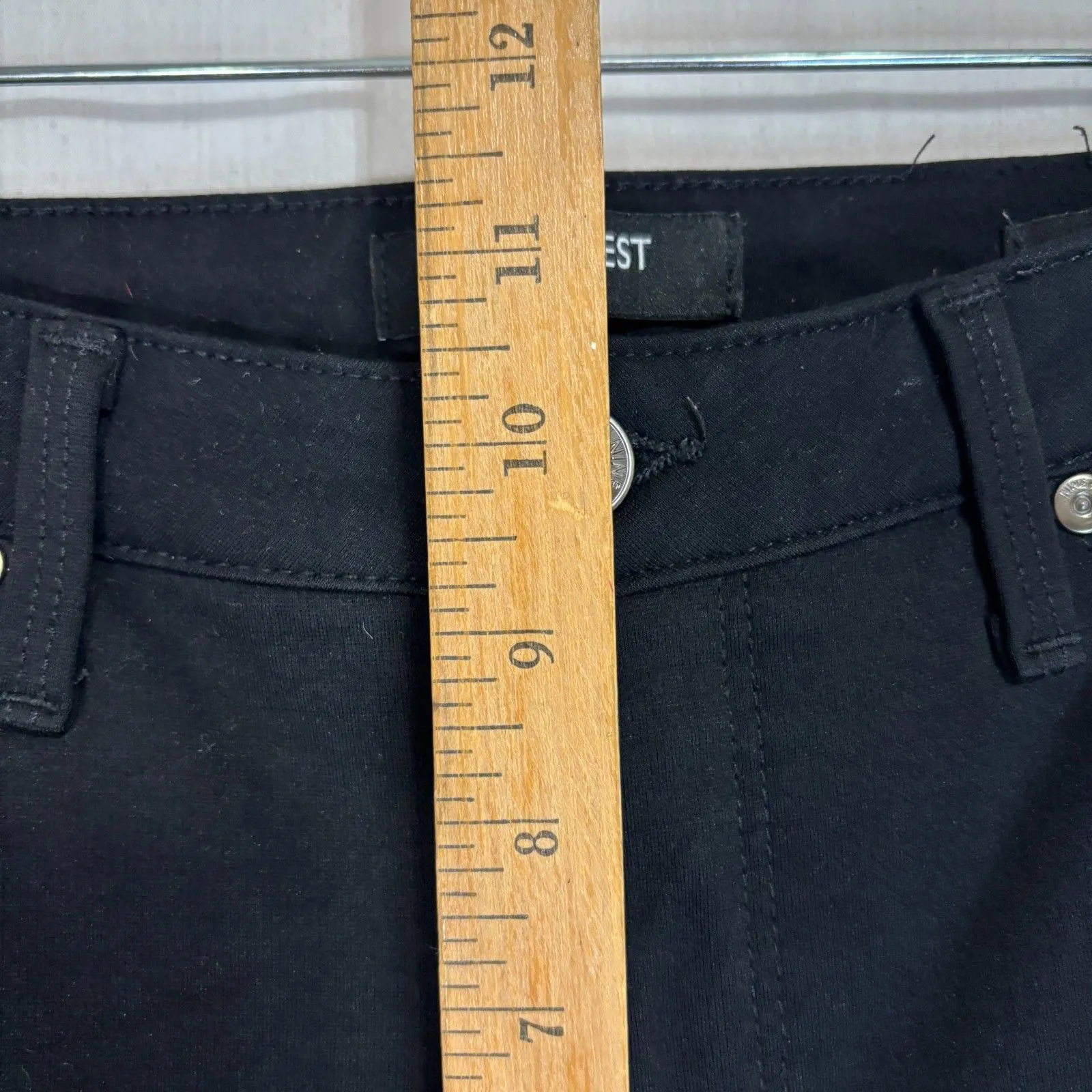 Nine West Womens Jean Gramercy Skinny Ankle Stretch Black Sz 8 Mid Rise - Image 4