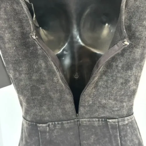 Hera‎ Collection Cargo Dress Sz S Black Acid Wash Utility Stretch Baddie Grunge - Image 8