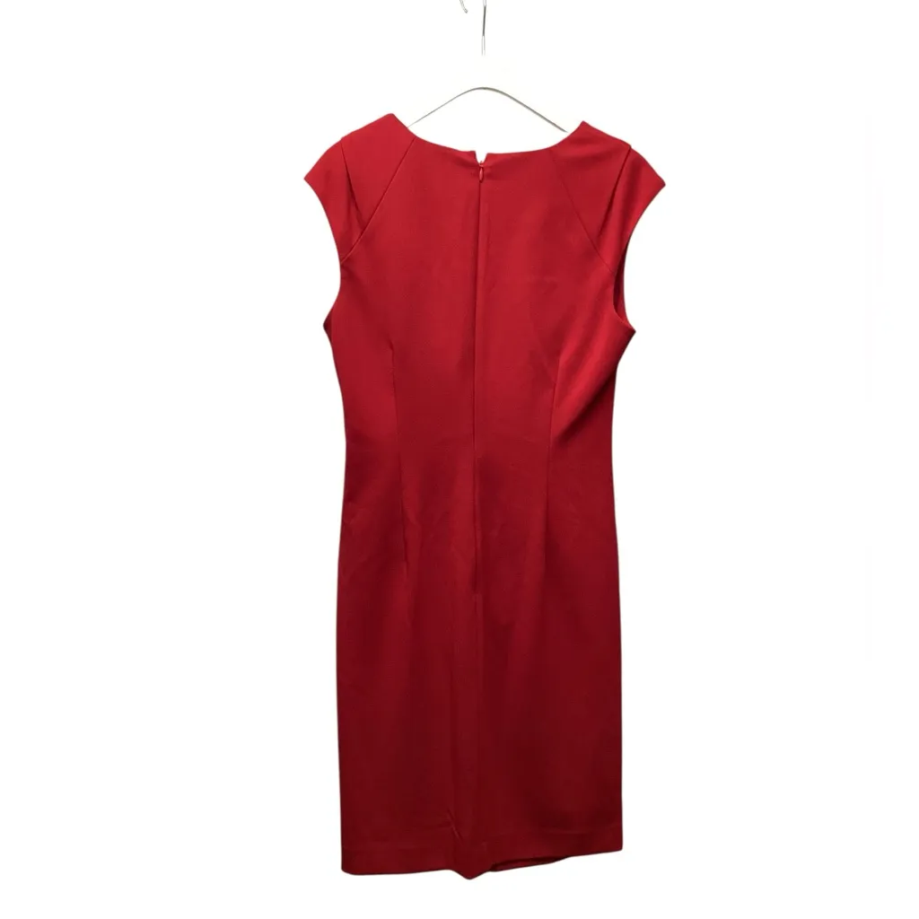 Calvin Klein sheath dress. Size 8. Vibrant red - Image 3