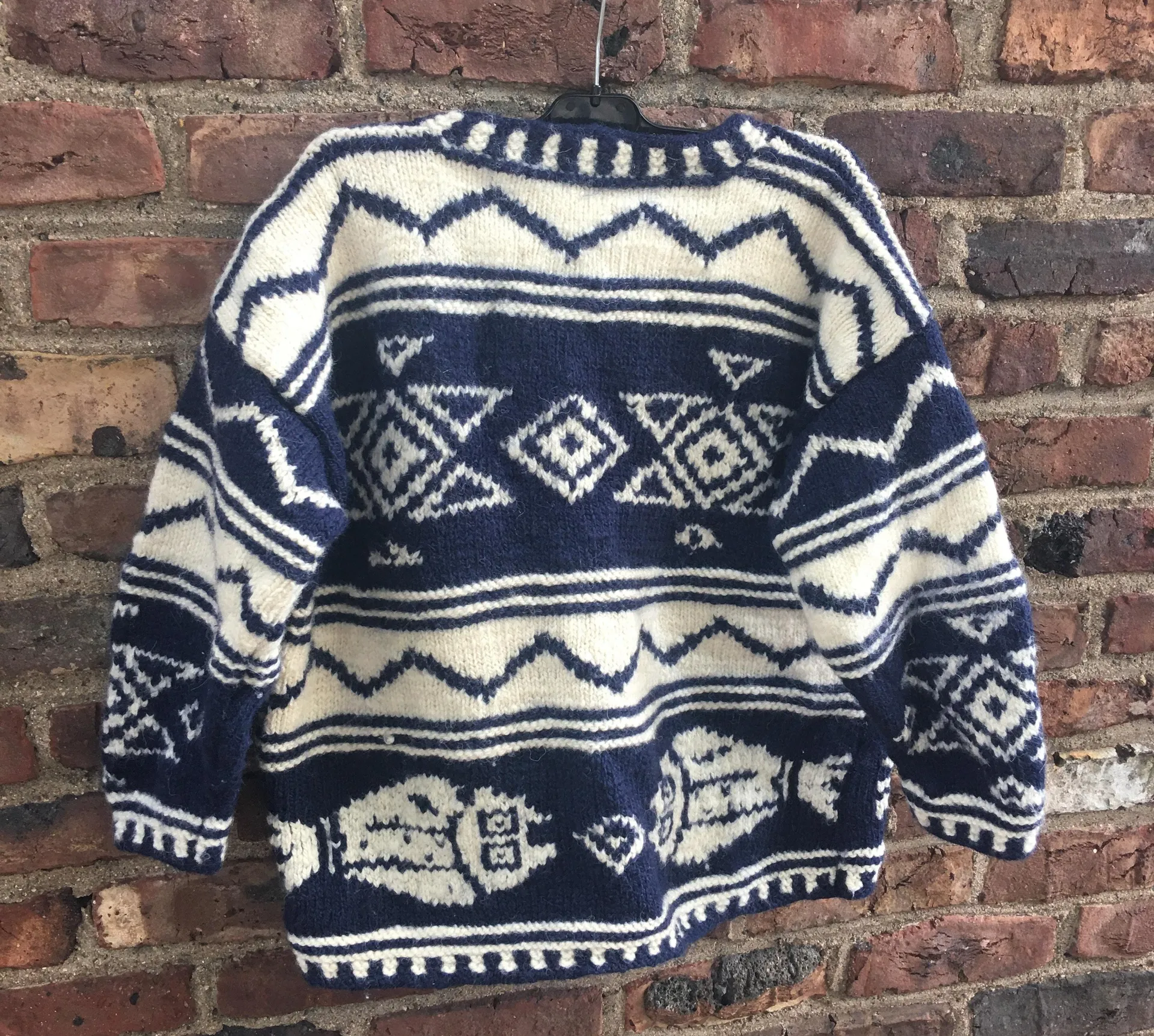 Vintage Sweater Blue Size XS - Image 2