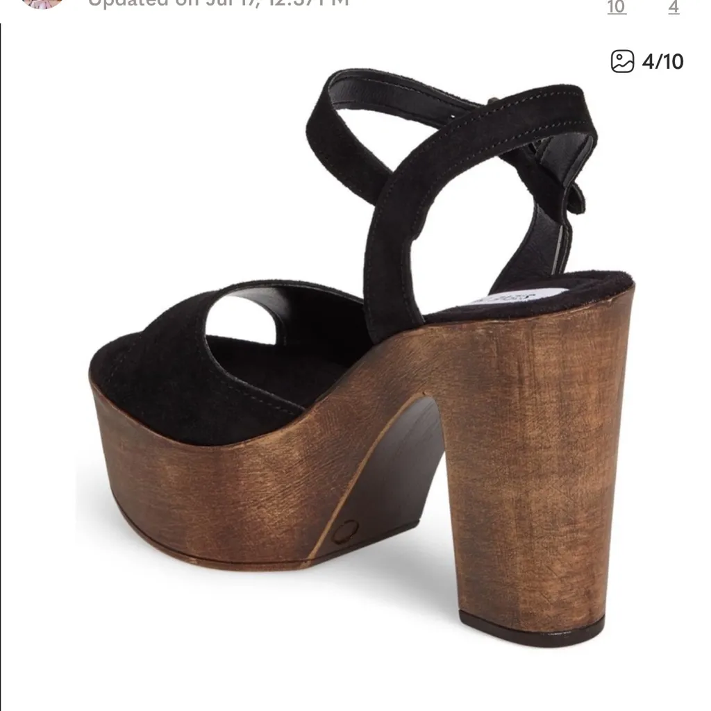 Lulla Platform in Black Suede STEVE MADDEN size 37 - Image 4