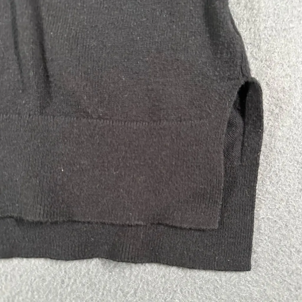 Lucky Brand Womens XS Black V-Neck Button Front Cardigan Long‎ Sleeve Cashmere - Image 2