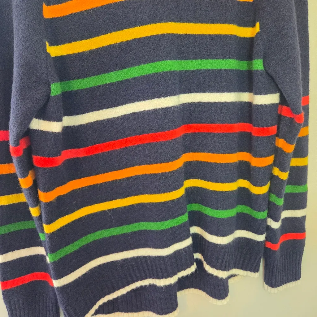 J. Crew Navy Striped Multi Turtleneck Sweater - Image 3