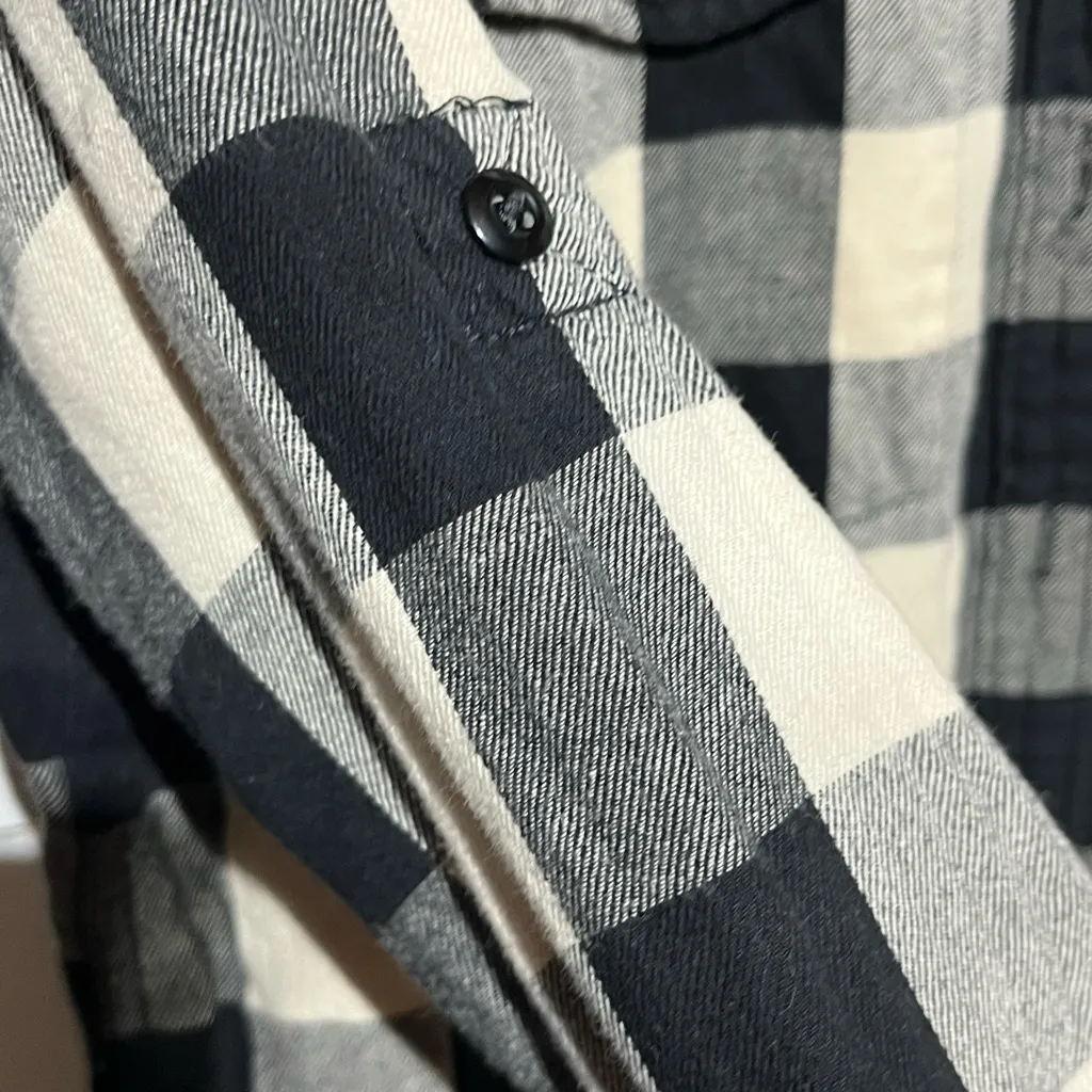 RALPH LAUREN DENIM & SUPPLY RL SURPLUS BUTTON‎ DOWN FLANNEL
WOMEN M BLACK/CREAM - Image 5