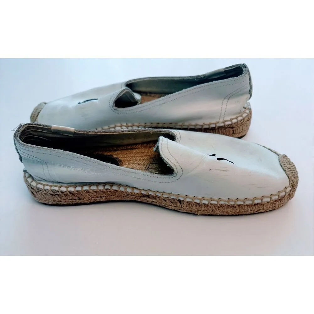Soludos Jason Polan Wink Embroidered Leather Espadrilles‎ Women’s Size 7 Shoes - Image 4