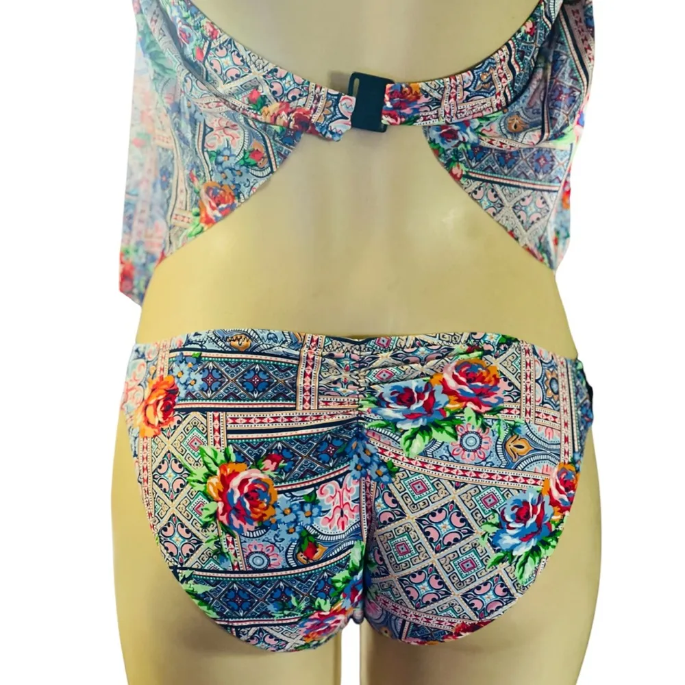 GOTTEX BY Profile Blush Turkish Delight Flyaway Tankini Top & Bikini Bottom Size L - Image 14