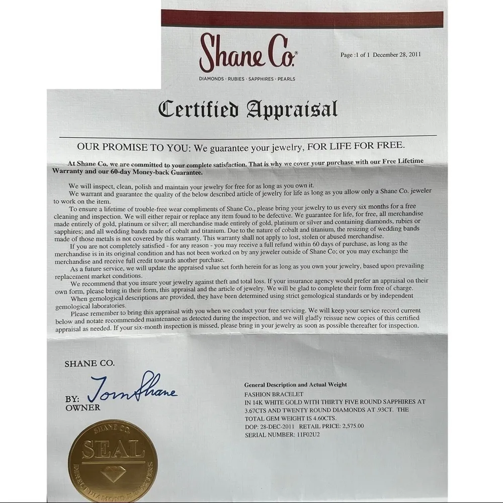 Sapphire and Diamond Tennis Bracelet - Image 3