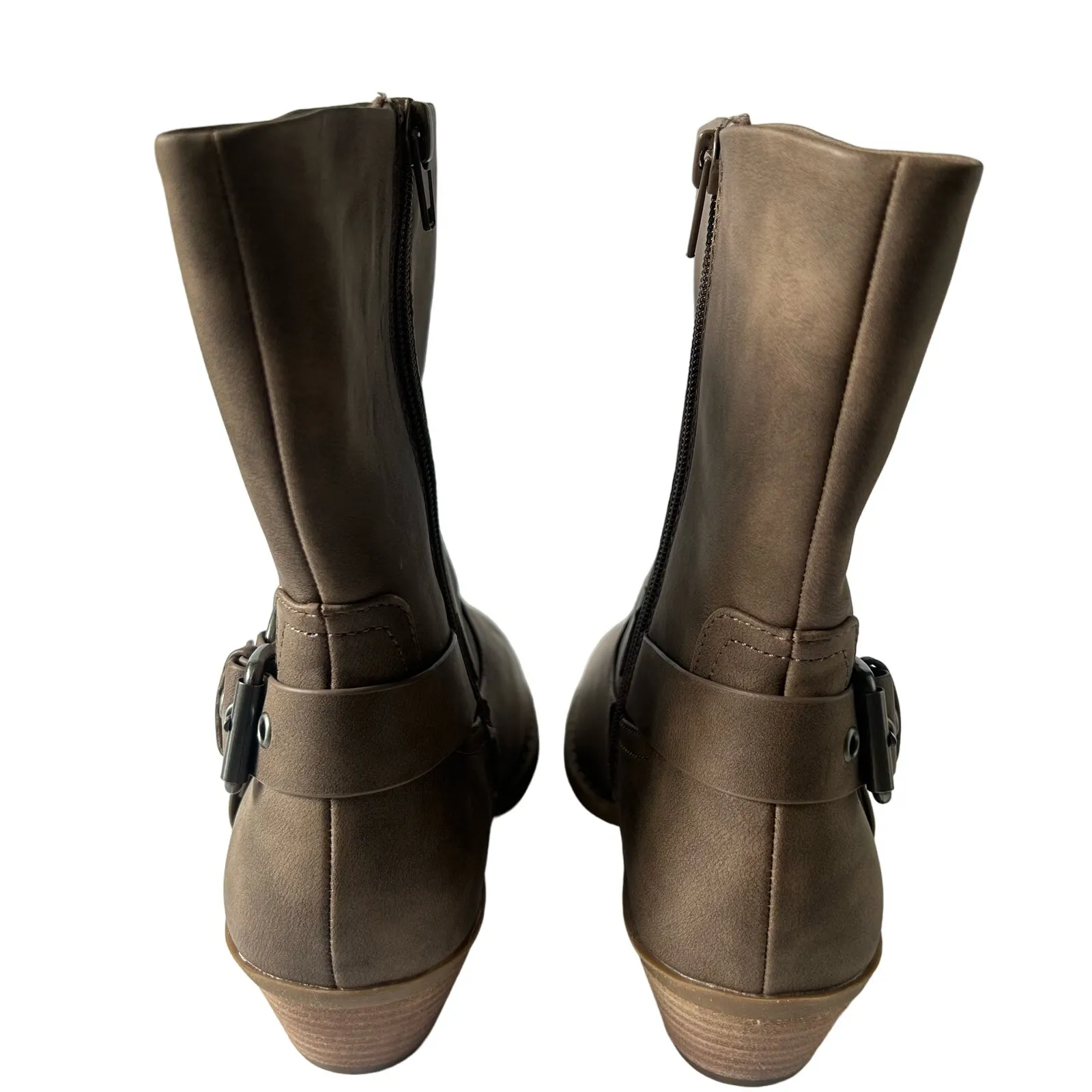 DV by Dolce Vita Women's Daring Ankle Harness Heeled Bootie Boots Taupe 7.5 New Brown - Image 4