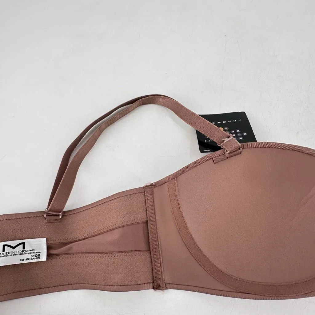 Maidenform NWT Multiway Wireless Bra Strapless Wear 5 Ways Mauve No Slip No Show - Image 9