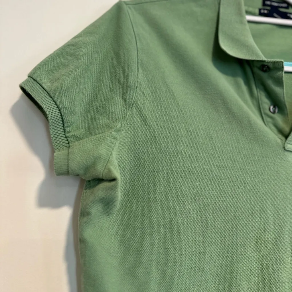 VTG 90s Women’s Sz: XL Ralph Lauren The Skinny Polo Dusty Green Top. Orange Pony - Image 4