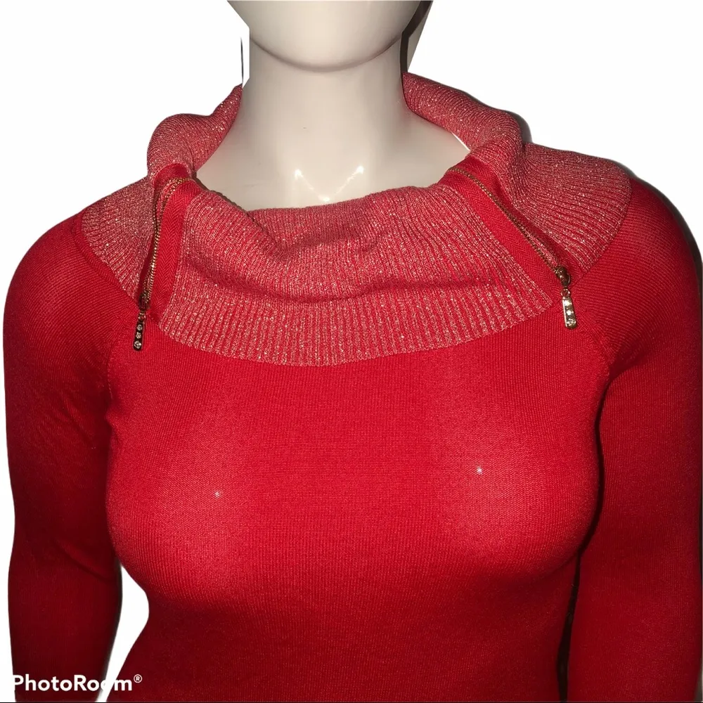 No Boundaries  Marilyn neck sweater dress - Image 5