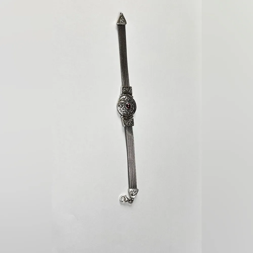 Vintage Sterling Silver Bracelet  925 Filigree Heart - Image 7