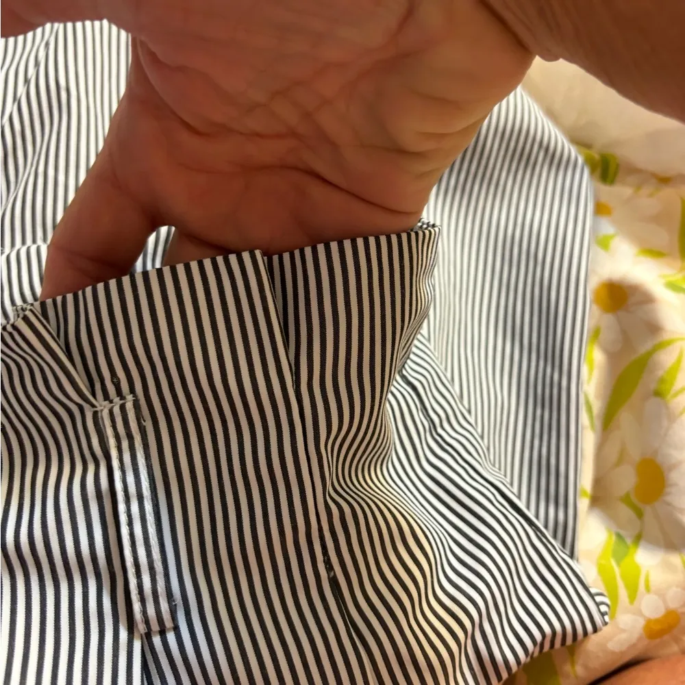 Paper Bag Shorts from Boohoo Size 16 Black White Stripes - Image 6