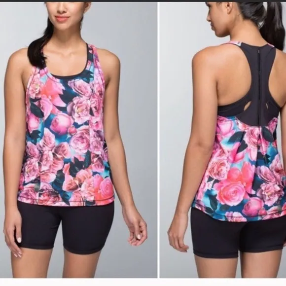 Lululemon Secret Garden Lightened Up Singlet size 4 - Image 2
