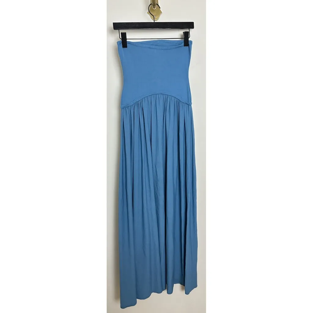 SOLID & STRIPED The Strapless Soglio Dress in French Blue Size Small - Image 8