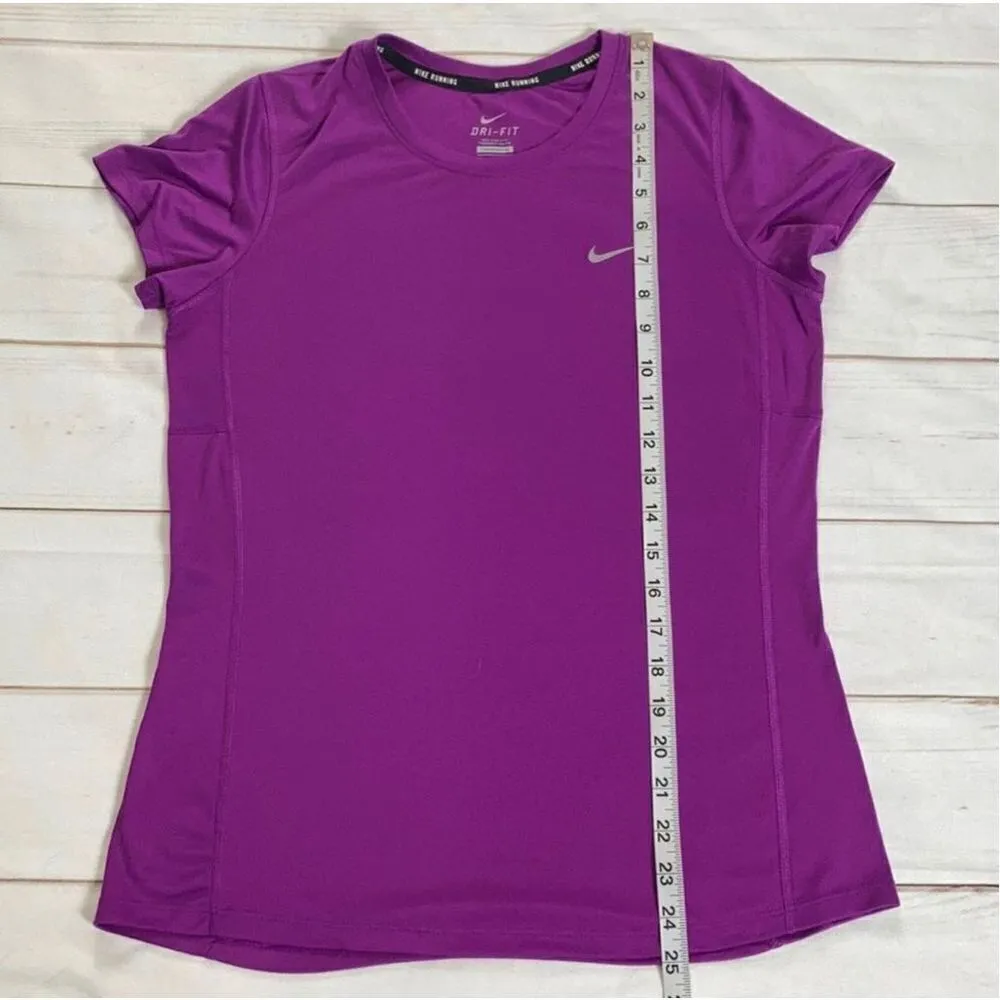 Nike Dri-Fit Purple Short Sleeve Running Tee Size Small - Image 7