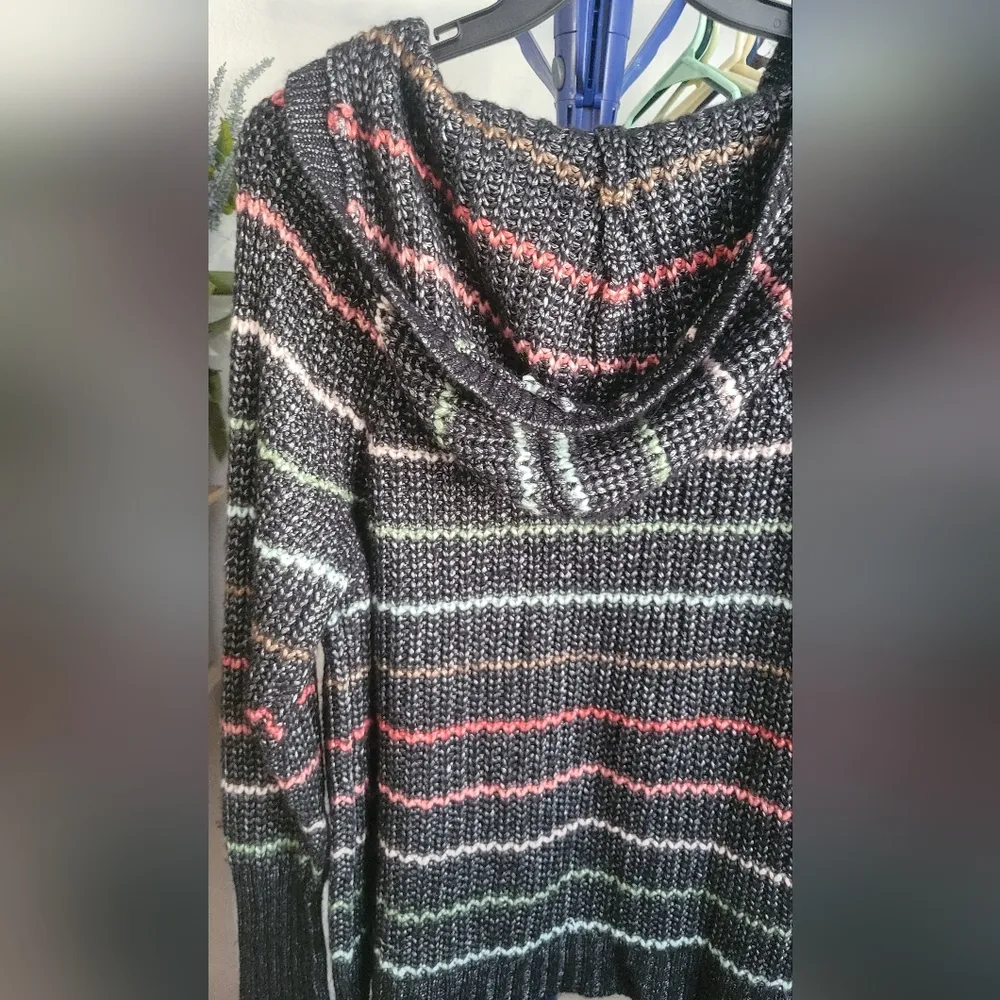 Torrid Multi Stripe Chunky Yarn Hoodie Torrid Size 2 - Image 10