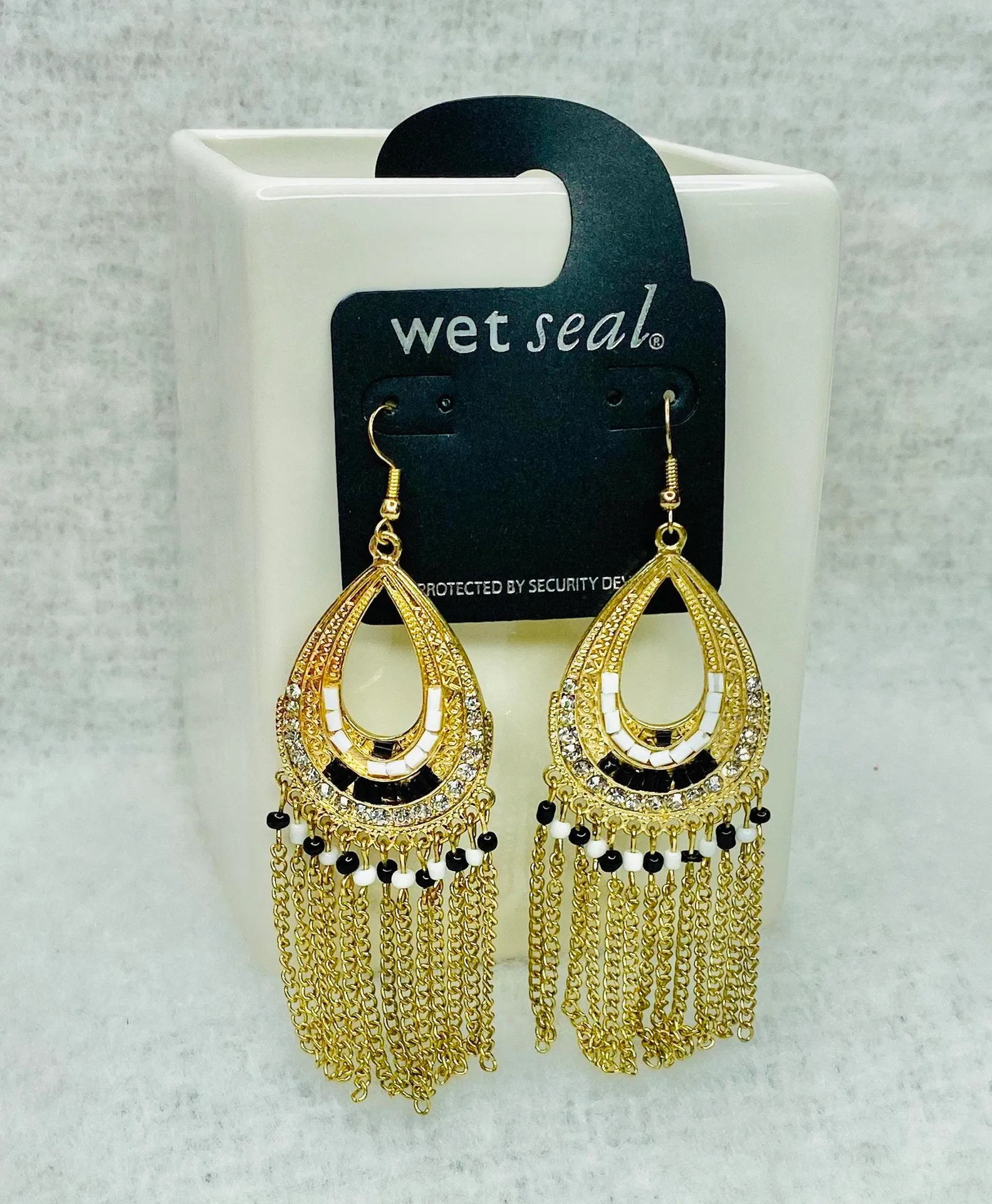 Wet Seal Drop Earrings - Image 2