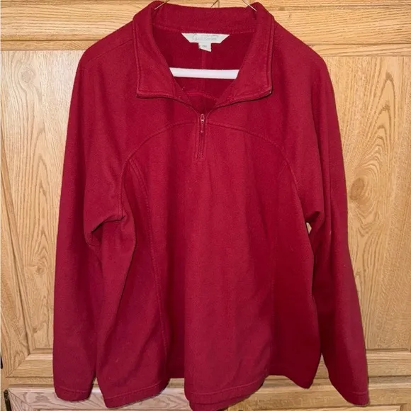Gander Mountain Guide Series 1/4 Zip Fleece Jacket Womens XXL Maroon Pullover - Image 1