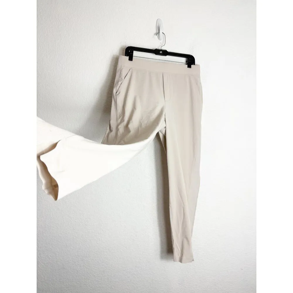 Athleta Brooklyn Mid Rise Ankle Pant Size 12 Cream Workout Athleisure - Image 11