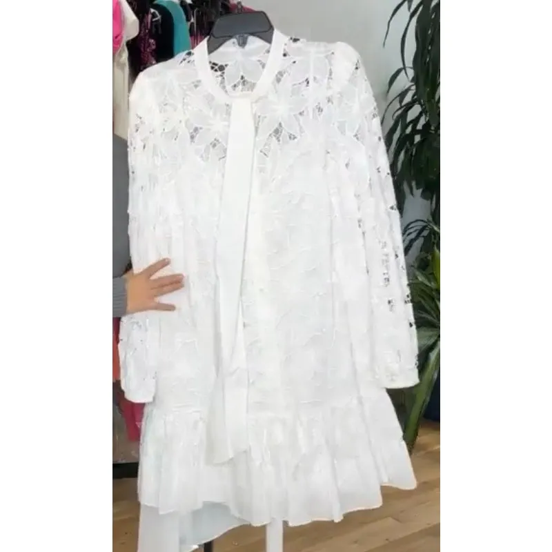 MILLY Floral Embroidered Lace Mini Dress Size 10 New with Tag MSRP $395 SOO - Image 10