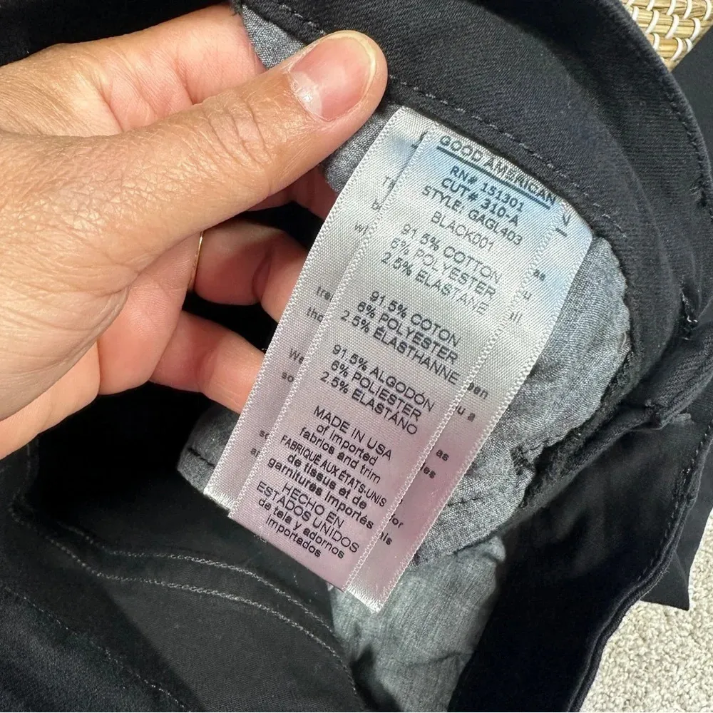 Good American Women’s Good Legs Skinny Fit Jeans Mid Rise in Black Size 25 - Image 11