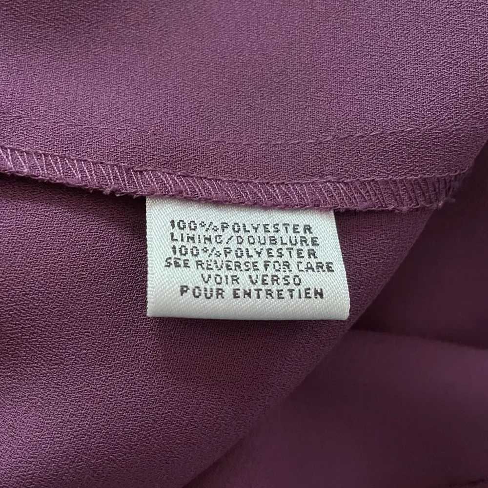 Talbots Purple Short Sleeved Crepe Dress Size 2 Petite - Image 7