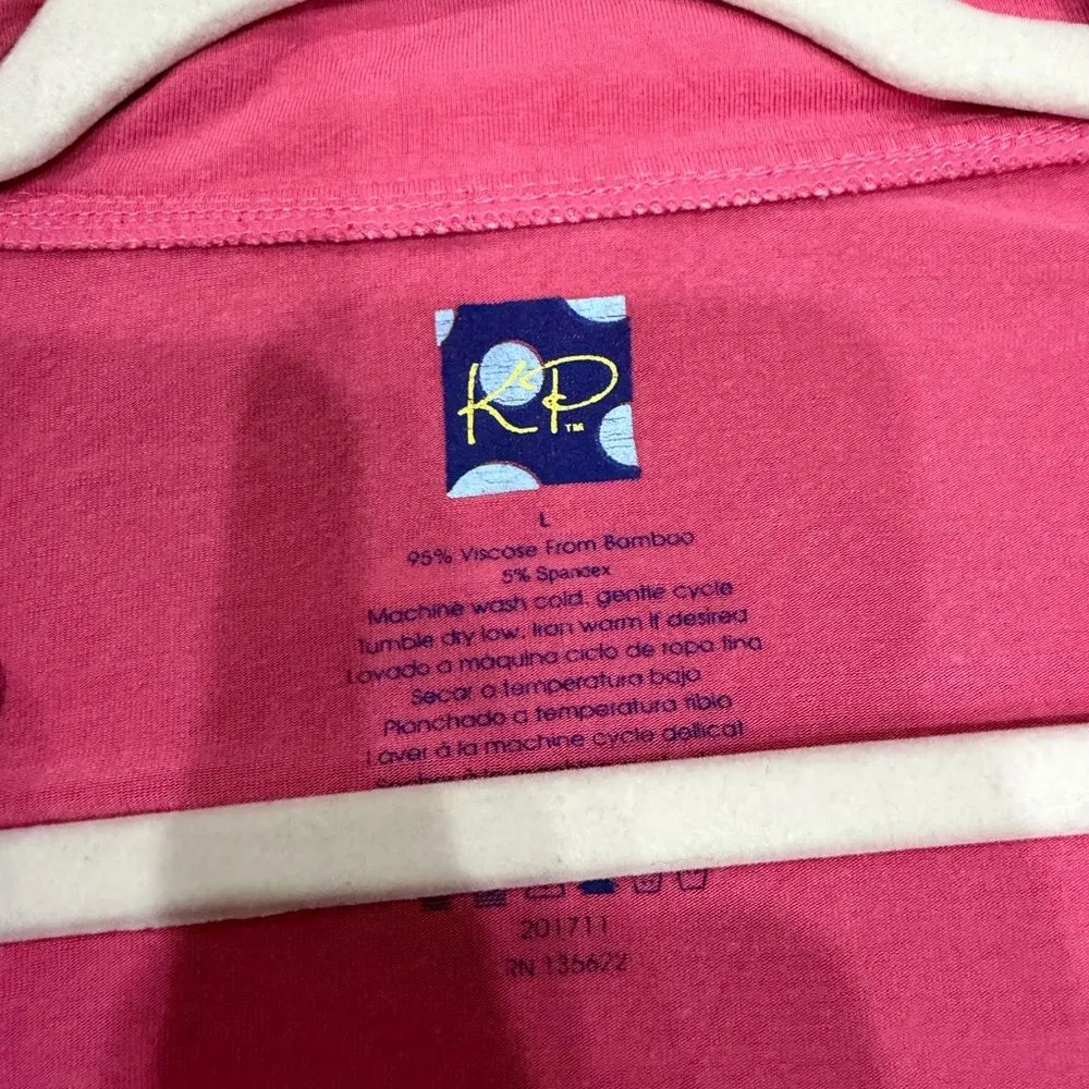 💗 Kickee Pants Women’s Collared Pajama Set 🌸 Short Sleeve + Shorts | Pink Size Size L - Image 5