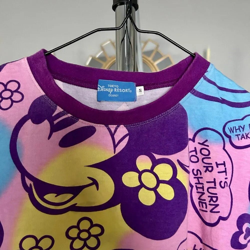 Tokyo Disney Purple Resort Minnie Mouse Tee Shirt for Women in Size Small - Image 2