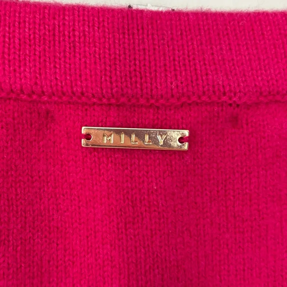 NWT Milly Flare Knit Wool Mini Skirt Hot Pink 309 Fuchsia Luxury Designer Barbie - Image 4
