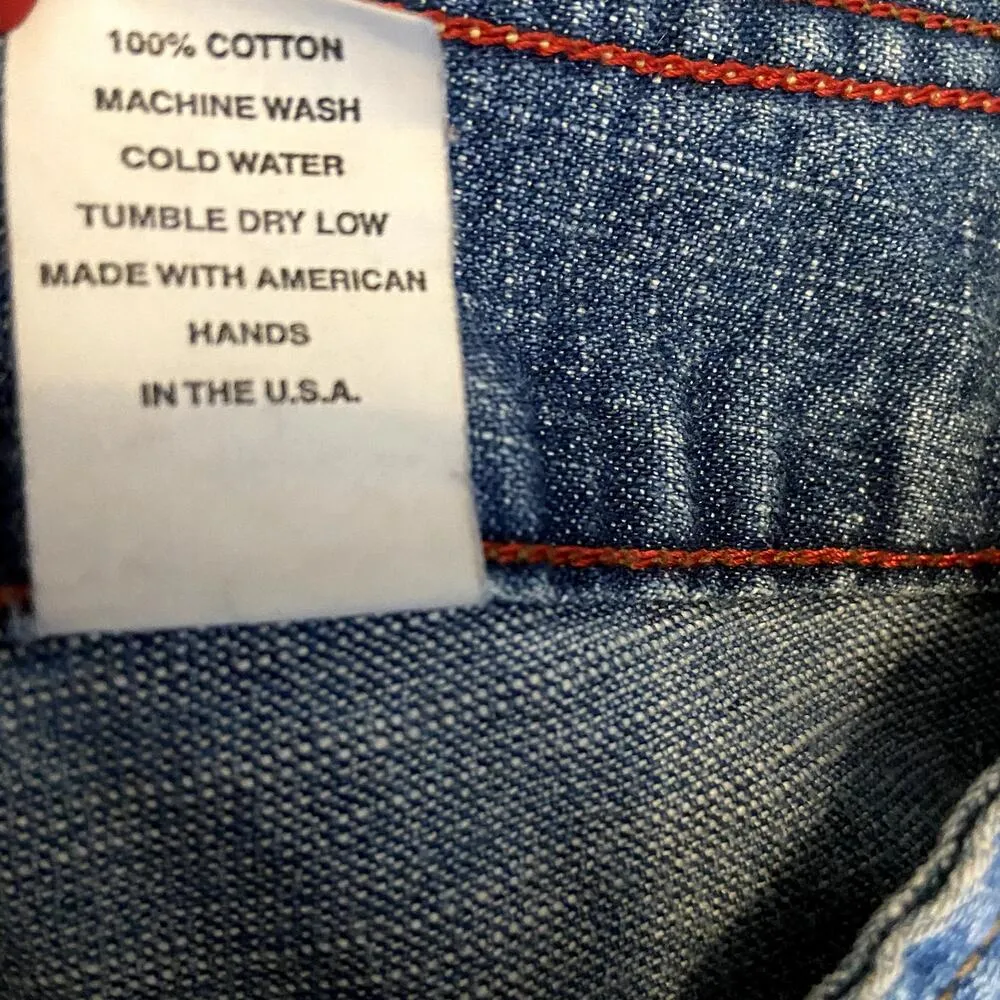 Von Dutch Pink Patch Flare Jeans Y2K Vintage 100% Cotton Low Rise Medium Wash 29 - Image 4