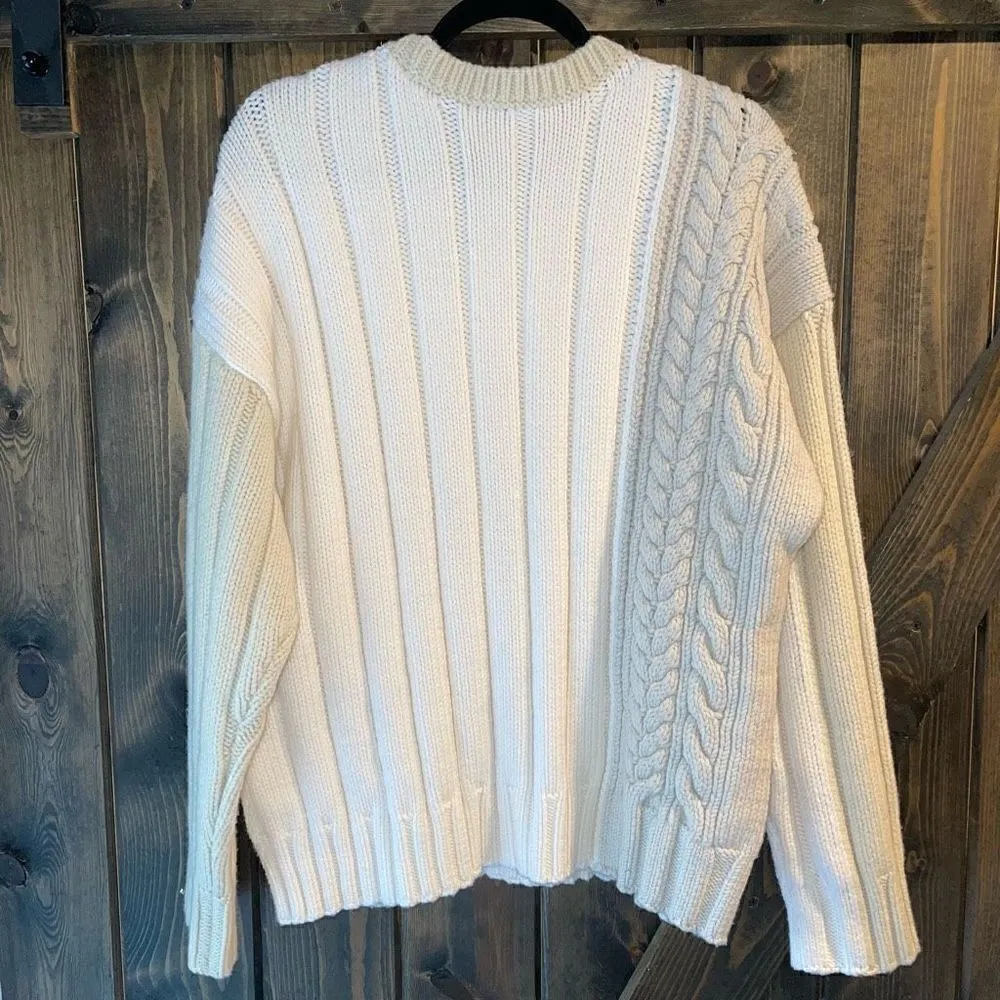 NWT Derek Lam 10 Crosby Rory Mixed Cable Knit Sweater - Image 5