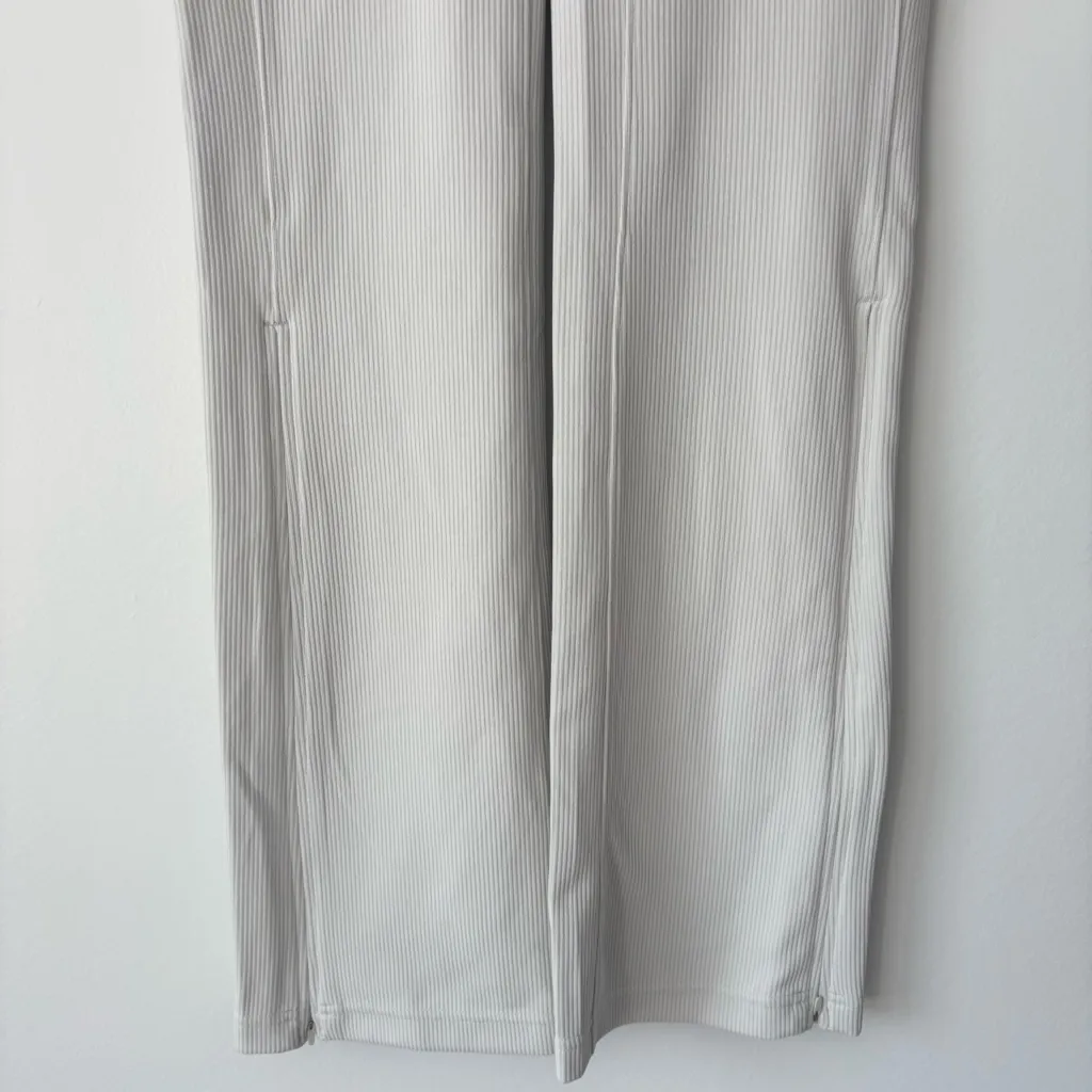 Lululemon  Ribbed Softstreme Zip-Leg High-Rise Cropped Pant Legging 25" in Bone - Image 6