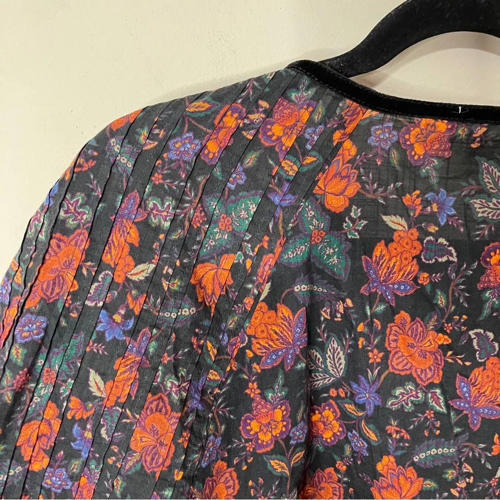 PILCRO The Sidney Batwing Floral Blouse: Button Loop Edition, Medium - Image 8