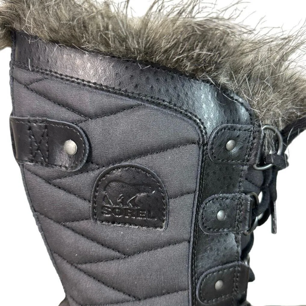 Sorel Boots Womens 6.5 Black‎ Tofino II Faux Fur Lined Waterproof Snow Outdoors - Image 2