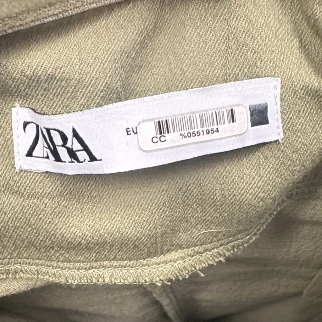 Zara Strapless Dress in Olive - Image 2