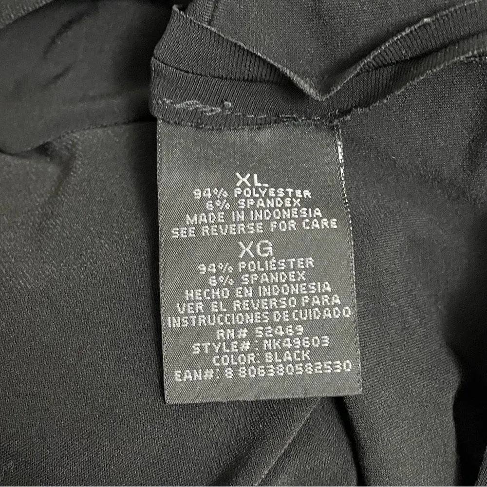 Norma Kamali Dress Size XL Scoop Neck Empire Waist Black Stretch Jersey Knit - Image 9