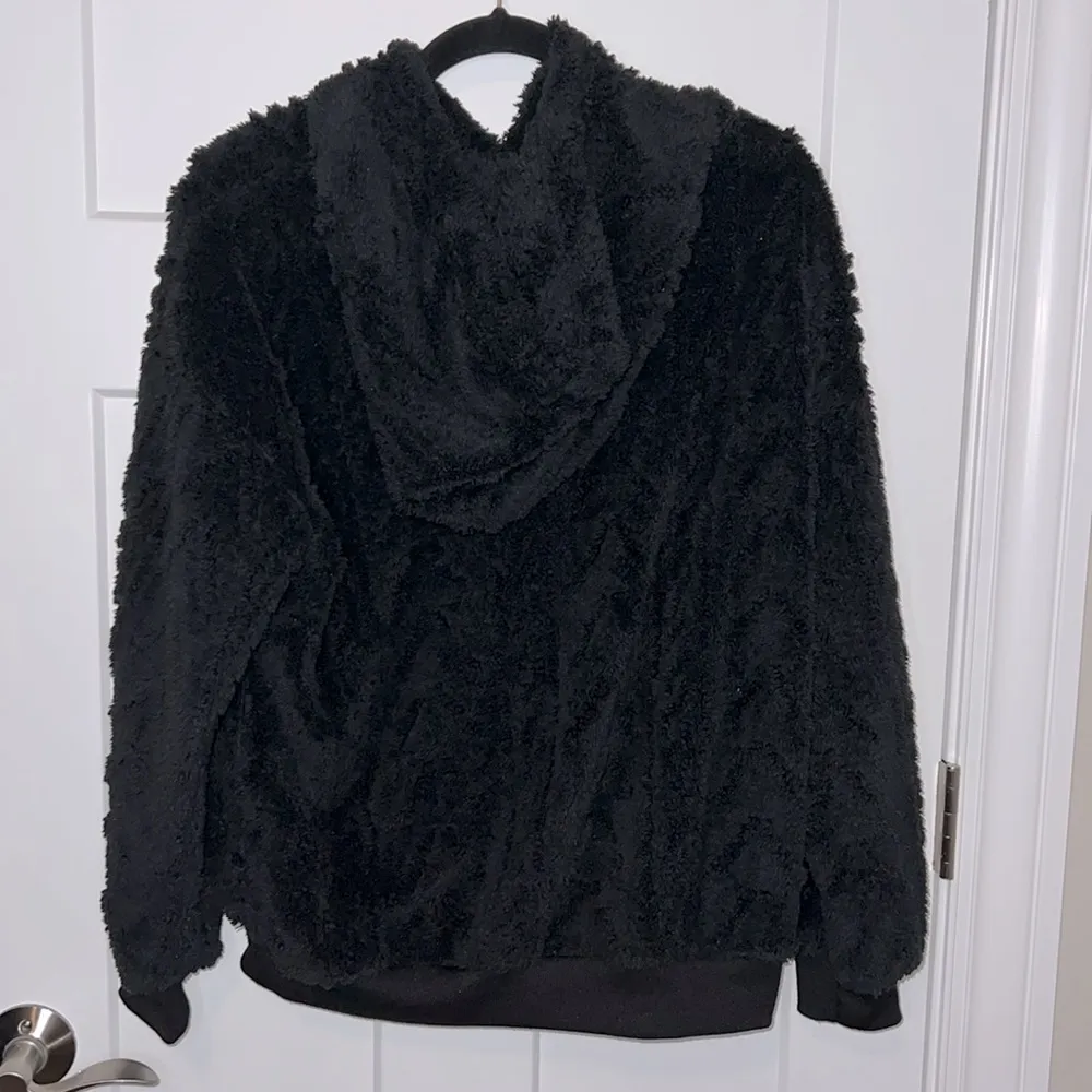 Patterned Fleece Hooded Pullover Sweatshirt - Image 5