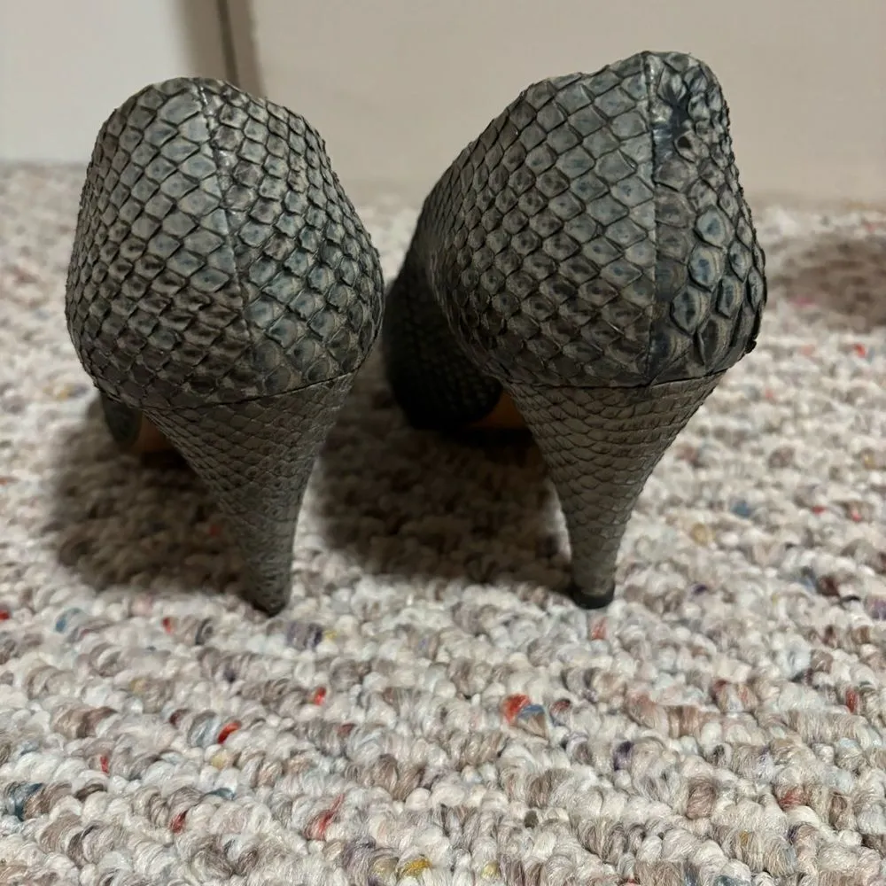 Prada Vintage Python Scales Skin Leather Pumps- Size 35 - Image 2