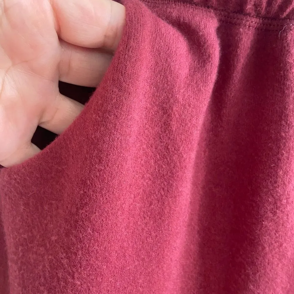 BKE  Buckle high waisted joggers NWT MEDIUM RED - Image 6