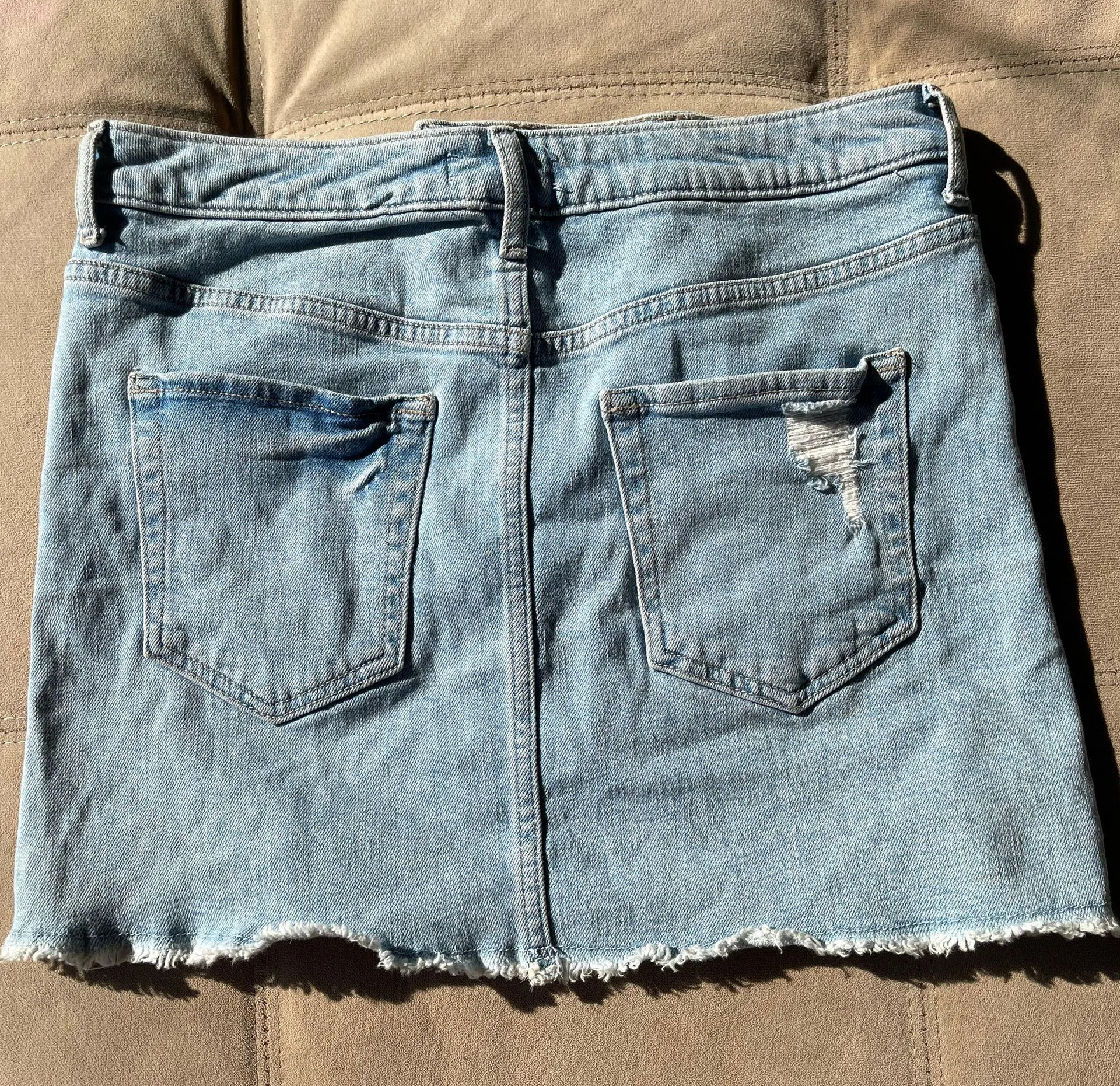 Light Denim Skirt Blue Size L - Image 2