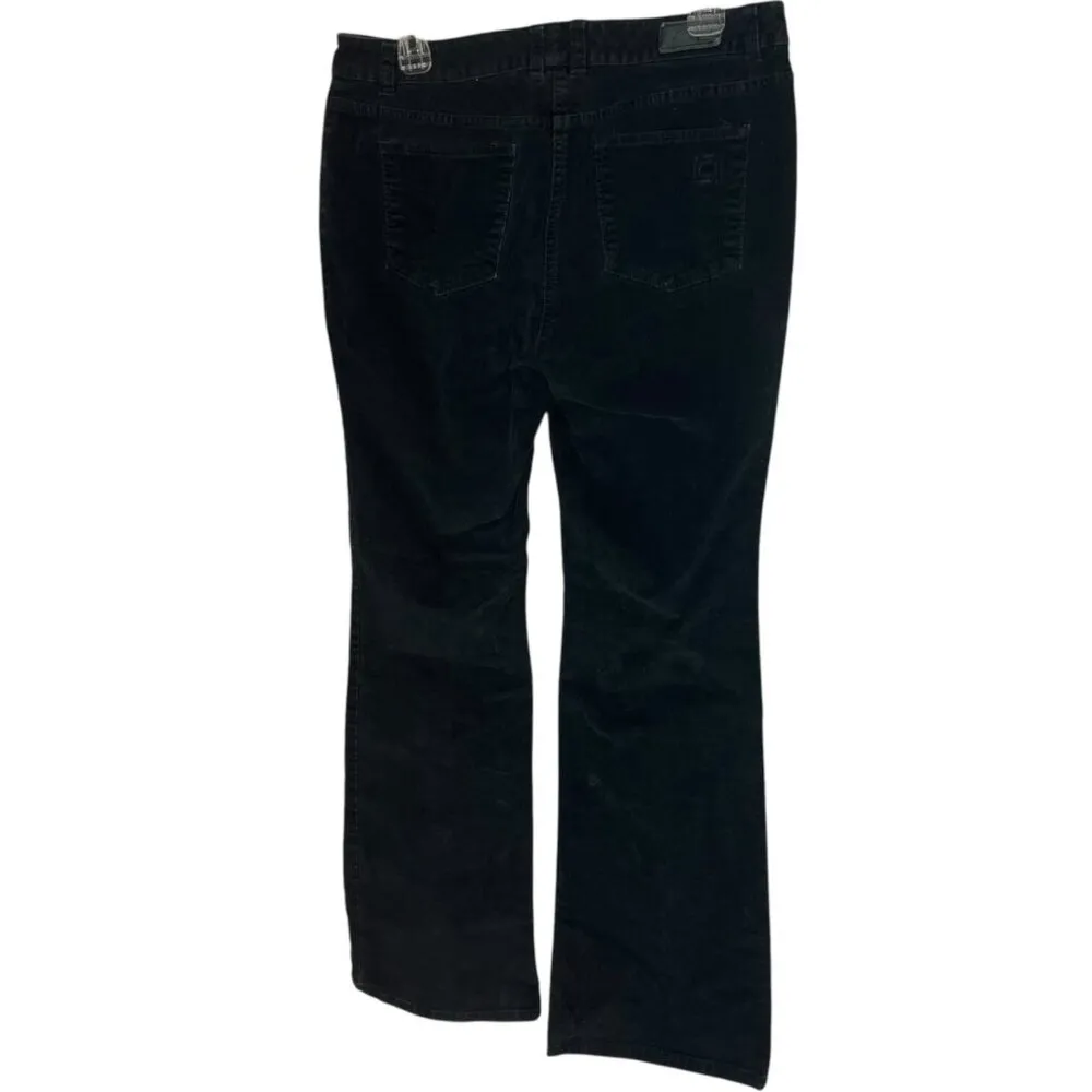 Liz Claiborne Women's 10 Jeans Corduroy Black Stretch Mid Rise‎ Casual - Image 3